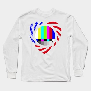 Binger Murican Patriot Flag Series (Heart) Long Sleeve T-Shirt